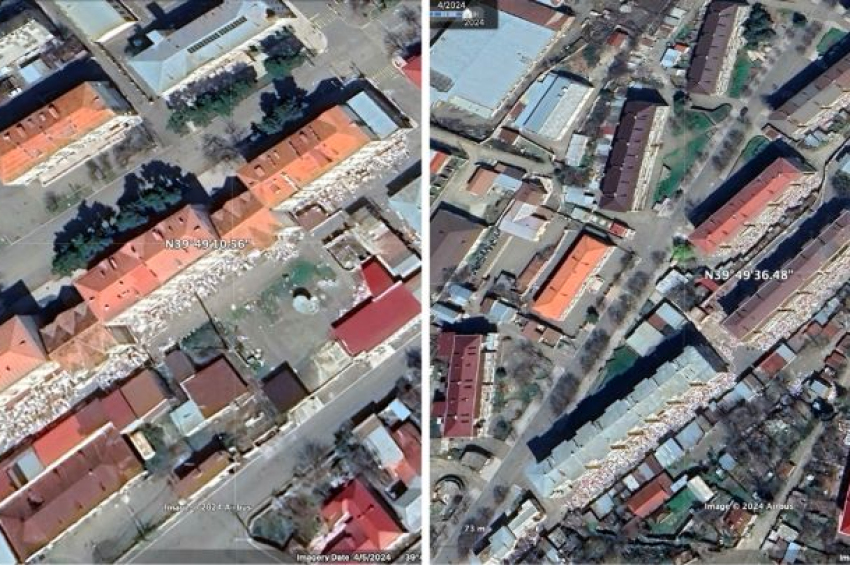 Satellite images reveal widespread ransacking in the Nagorno-Karabakh capital