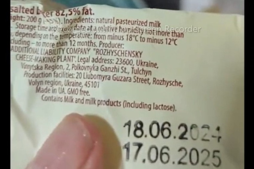 [video] Customer discovers that OAE butter in Moscow supermarket ...